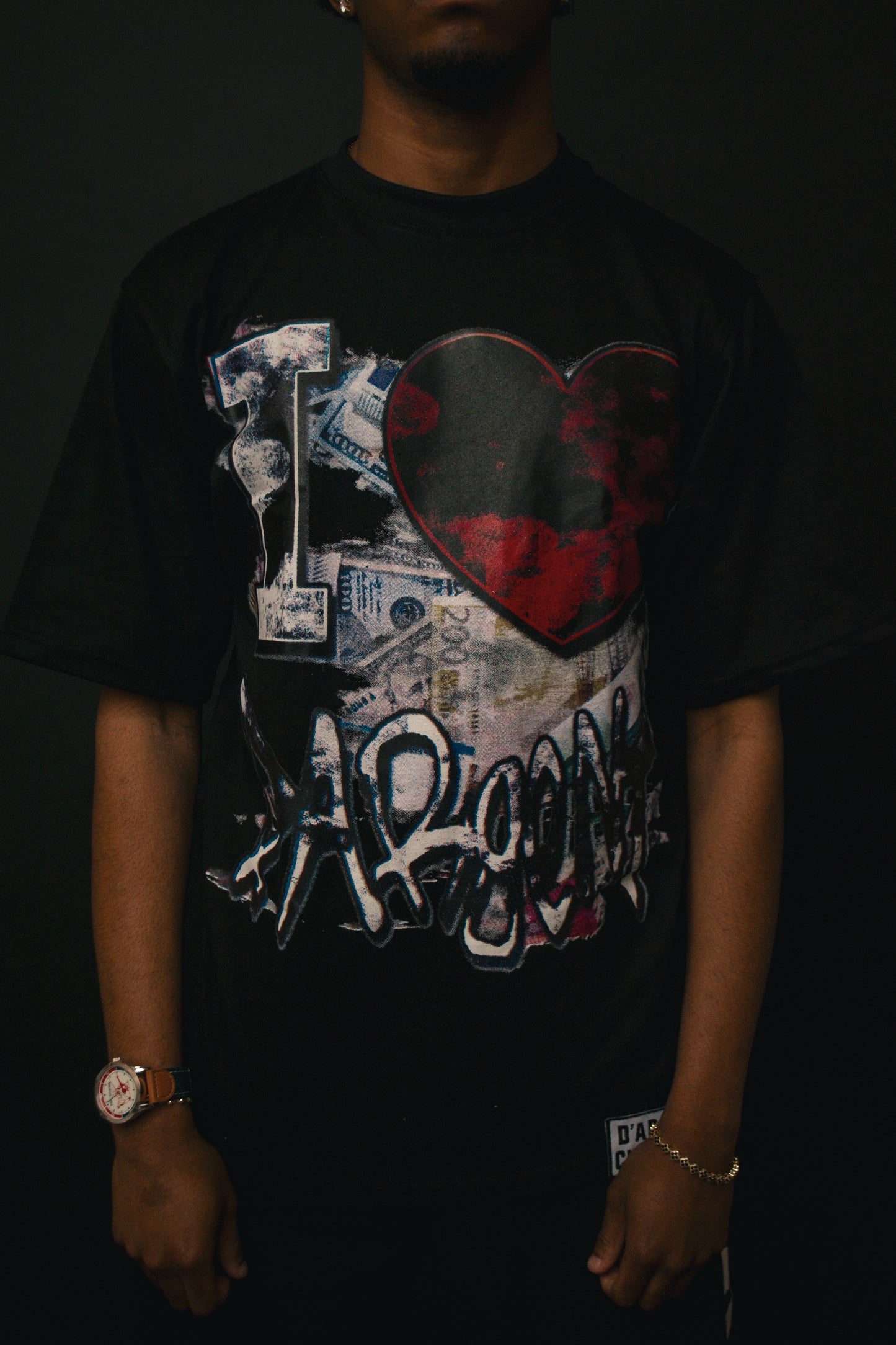 BLK I ❤️ DARGENT TEE