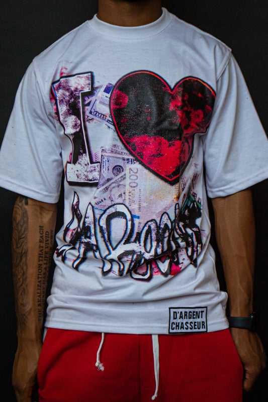 WHITE I ❤️ DARGENT TEE