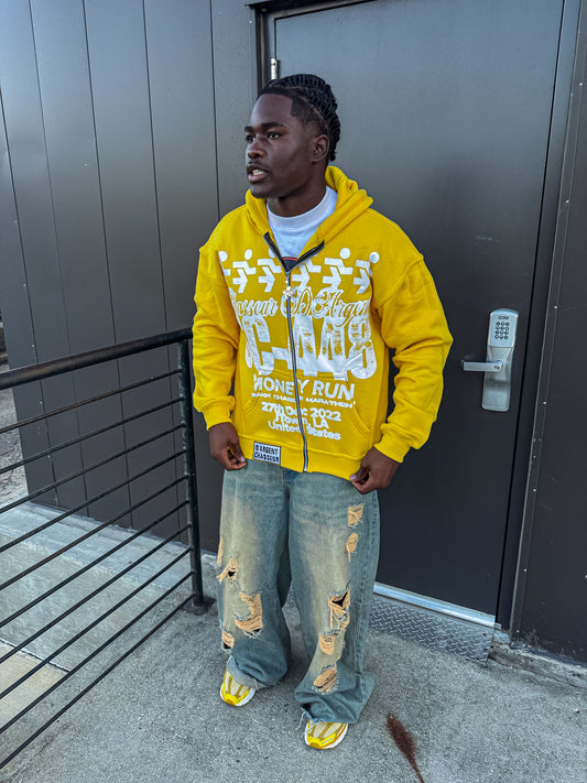 YELLOW 448 ESSENTIAL ZIP UP