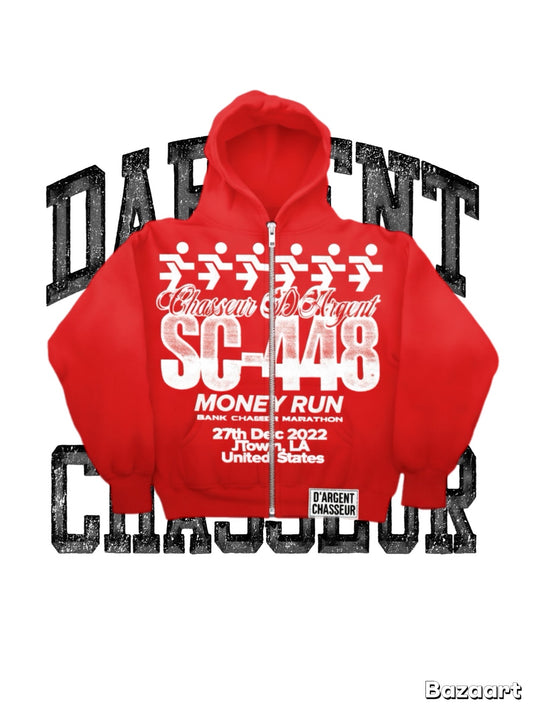 SOLID RED 448 ESSENTIAL ZIP UP